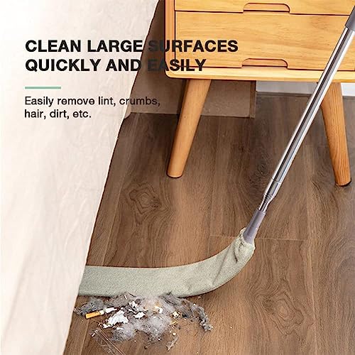 Emcgicc Retractable Gap Dust Cleaner, Microfiber Hand Duster, Under Fridge & Appliance Duster, Telescopic Dust Brush for Wet and Dry, Cleaning Tools for Home Bedroom Kitchen (55.2in, Grey) - view 2