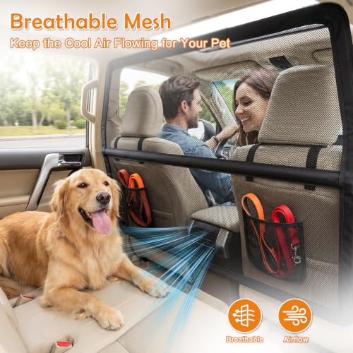 Dog Car Barrier, 50 Inch Wide Coverage Dog Barrier for SUV Car Truck - view 4