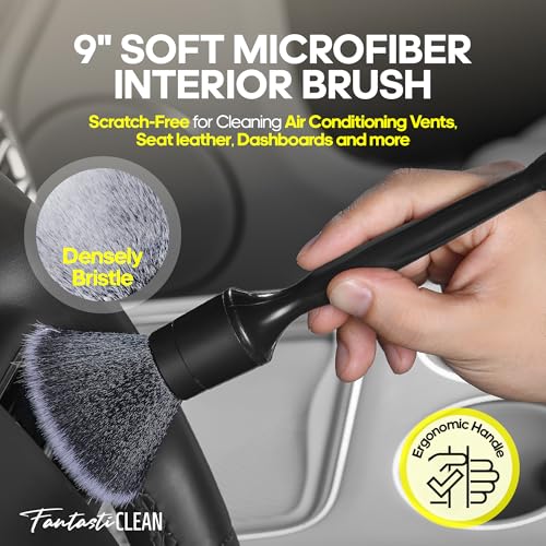 Car Interior Detailing Kit, Leather Cleaner Brush Set, 9PCS - view 3
