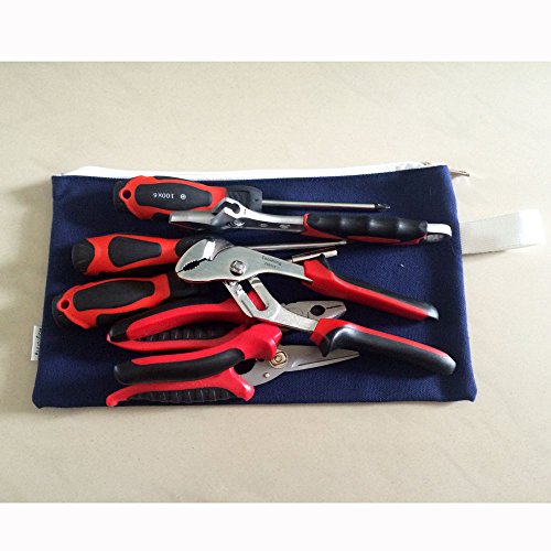 100% Cotton 16oz Heavy Duty Multi-purpose Canvas Zipper Tool Bag Organize Storage Pouch 4-pack - view 3