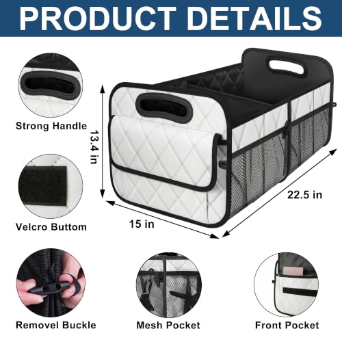 Car Trunk Organizer for SUV, Car Organizers and Storage with Reinforced Handles, Car Accessories for Women/Men 70L Waterproof Polyester Trunk Organizer(Large, Beige) - view 3