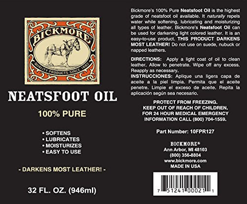 100% Pure Neatsfoot Oil - Leather Conditioner and Wood Finish - view 2