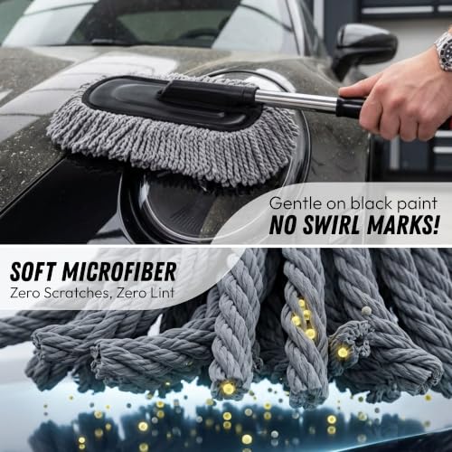 Microfiber Car Duster Cleaning and Car Dash Brush Supplies for Dashboard - view 3