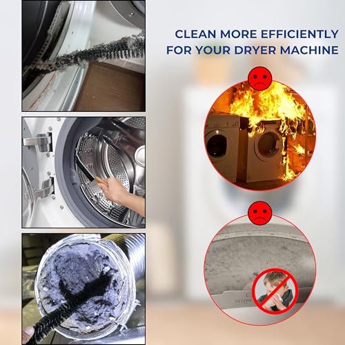 Dryer Lint Cleaner, Dryer Vent Cleaner Kit with Long Brush for Lint Traps - view 2
