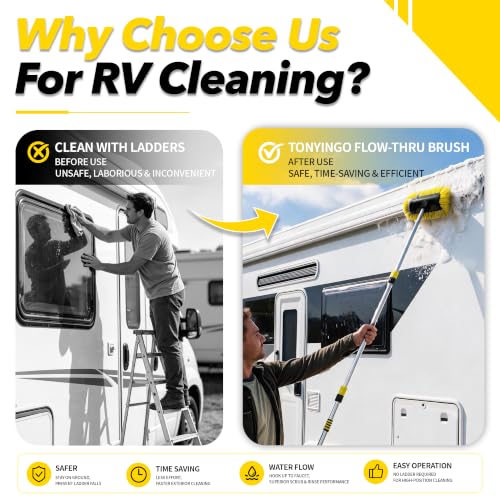 16FT Reach Car Wash Brush with Handle, Water-Thru RV Washing Brush - view 2