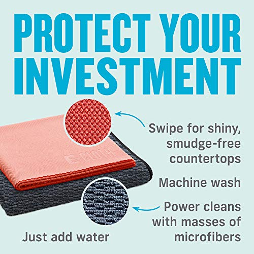 Granite & Stone Cleaning Kit, Premium Microfiber Cleaning Cloth, Ideal Cleaner and Polish for Granite, Marble and Other Stone Countertops, 100 Wash Guarantee, 2 Cloth Set - view 3