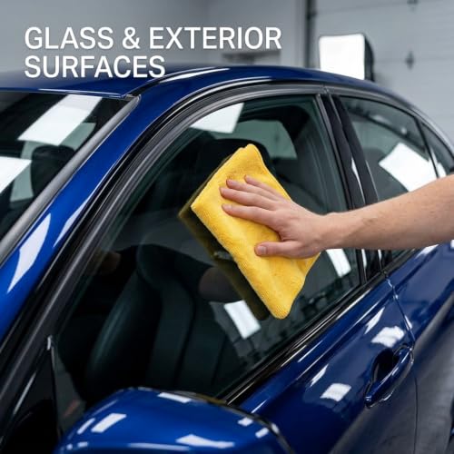 Ethos Edgeless Towel - Microfiber Car Cloths - 16x16 Ultra Soft 390 GSM Car Detailing Towels for Buffing, Cleaning - Car Cloth for Interior & Exterior (1 - Microfiber Car Cloth) - view 3