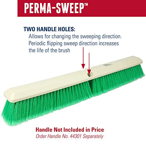 42164 Perma-Sweep Polystyrene Fine Sweep Floor Brush, 2-1/2" Width, 24" Overall Length, Green - view 4