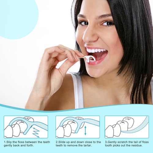 Individually Wrapped Floss Picks 500 Pcs Disposable Bulk Pack - view 6
