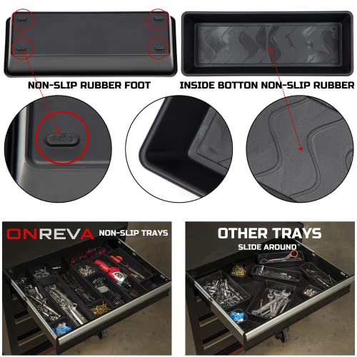 Tool Box Organizer Tray Divider Set, Extra Large Toolbox Trays, Tool Box Organizers and Storage Kit, Rolling Tool Chest Drawer Bins, Hardware Screwdrivers Pliers Organization, 6pcs - view 3
