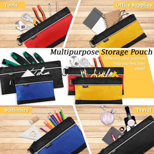 4 Pack Tool Pouch, Small Tool Bag with Zipper, 1680D Oxford Tool Pouches - view 5