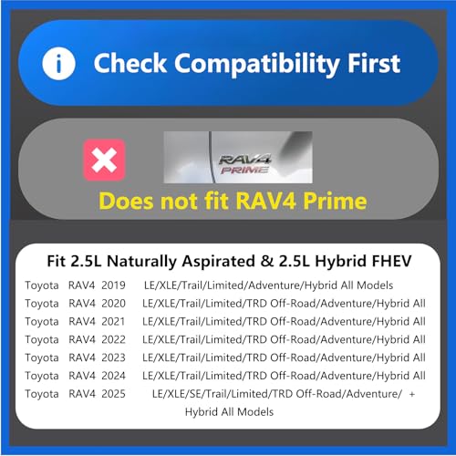 For 2019-2025 Toyota RAV4 Trunk Hidden Storage Box, SUV Insert Cargo Rear Hatch Organizer, Extra Space fits RAV4 LE XLE XSE TRD Hybrid Under Cargo Floor Accessories - view 2