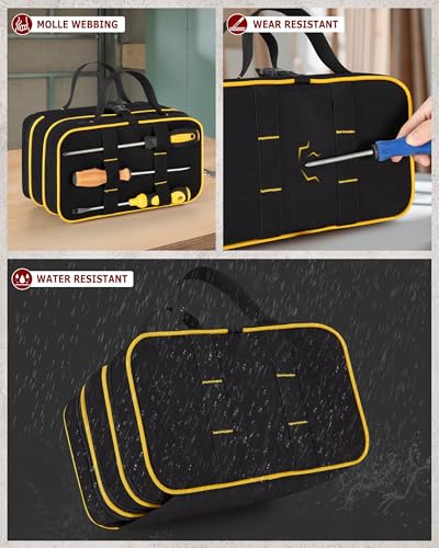 Roll Up Tool Bag with 3 Clear Window Cases (One Detachable) - view 4