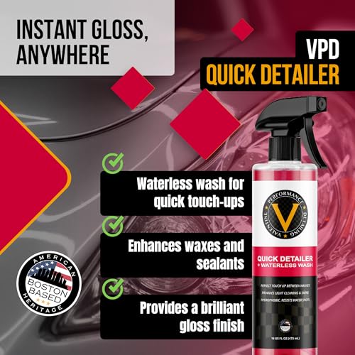 VPD Waterless Car Wash & Quick Detailer Spray 16oz - Ultimate Gloss & Showroom Shine, Clay Lube, Streak-Free, Car Detailing Kit Essential, Extends Wax & Sealant Life, Car Washing Exterior Care - view 2