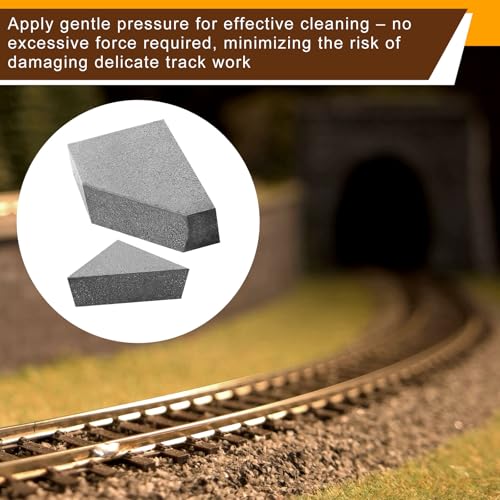 2 Pack HO Track Cleaner Block Model Train,3.2" X 2"x 0.8",Gray - view 5