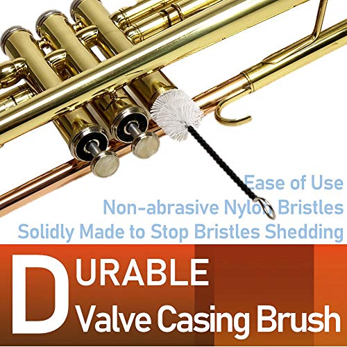 Trumpet (Cornet) All-Inclusive Care Kit w/Instructions: Valve Oil+Slide Grease+Cleaning Cloth+Mouthpiece/Valve/Bore Brushes, Giftable Handy Case, Time to Clean & Extend Life of Your Trumpet! - view 3