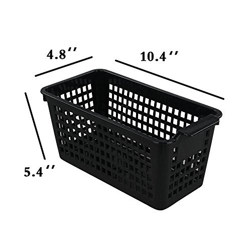 Slim Plastic Organization and Storage Baskets, 6-Pack Organizer Bins - view 2