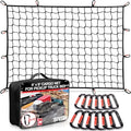 Cargo Net for Pickup Truck Bed – Truck Bed Net with 12 Metal Carabiners