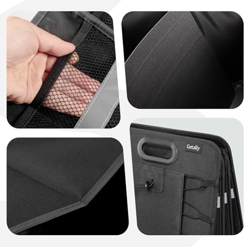 Trunk Organizer for Car， Collapsible Trunk Organizer with Multi Pockets, 3 Compartments Storage Organizer for Car SUV, Truck, Sedan - view 6