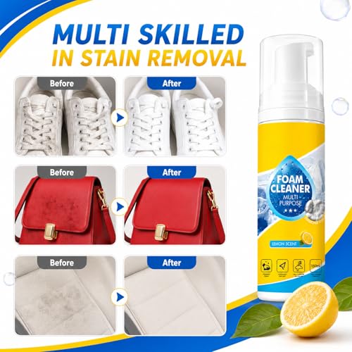 4-in-1 Multi Enzyme Foam Cleaner, All-Purpose Deep Cleaning Spray,Powerful & Multipurpose Car Interior Foam Cleaners for Car Interior, Kitchen Grease, Bathroom Tiles (1) - view 2