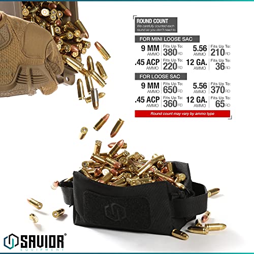 Loose Sacs 4-Pack Tactical Ammo Pouch Firearm Ammunition Carrier Bag, ID Patches Included, Rifle Carbine Pistol Revolver Ammos Case Shooting Range Gear - view 4