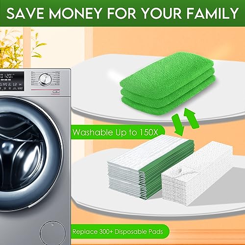 Reusable Microfiber Mop Pads Compatible with Swiffer Sweeper Mop - view 4