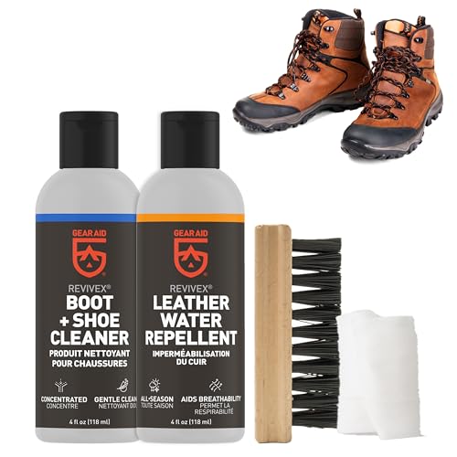 Revivex Leather Shoe and Boot Cleaner Conditioning Kit, Restore Your Sneakers, Work and Hiking Boots, Includes Soap