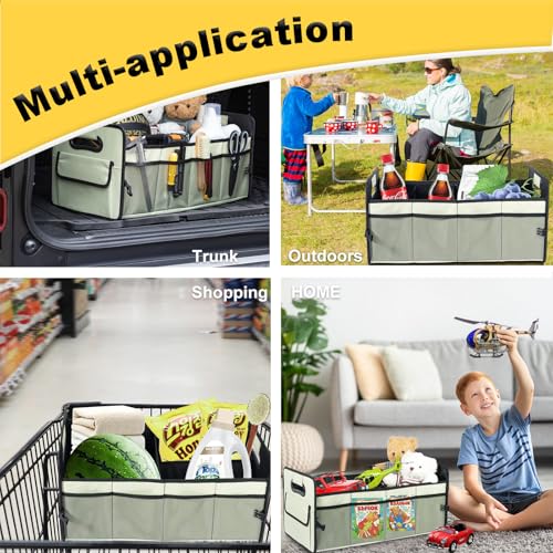 Car Trunk Organizer, Collapsible Car Organizers and Storage Light Green - view 4