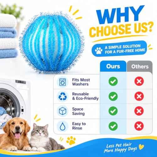 Pet Hair Remover for Laundry - 12 PCS Reusable Cat & Dog Laundry Hair Catcher for Washing Machine and Dryer, Laundry Lint Remover for Clothes, Bedding, Towels & Pet Blankets - view 7