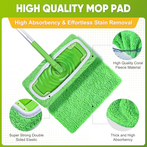 6-Pack Reusable Microfiber Mop Pads Compatible with Swiffer Sweeper - view 3