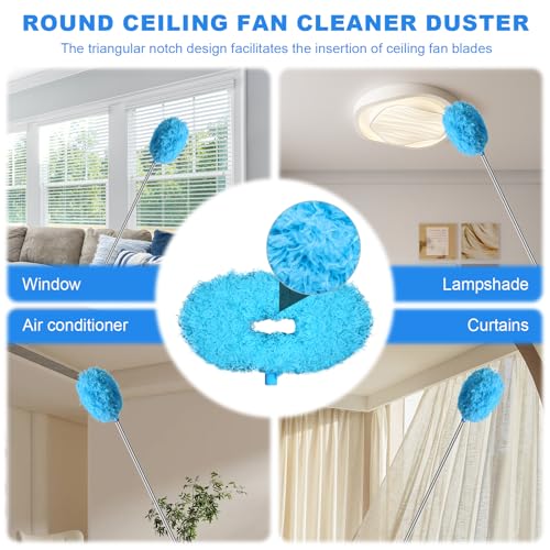 Ceiling Fan Cleaner Duster, Adjustable Microfiber Duster,Blue - view 5