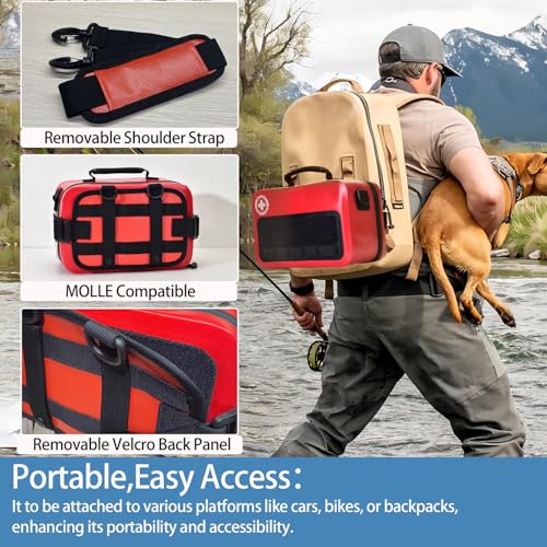 Waterproof First Aid Kit -Complete Trauma Gear With Labeled Storage, MOLLE System&CPR Kit, Practical Medical Kit For Boating, Marine, Camping, Hurricane, Vehicle And Household Emergency - view 7