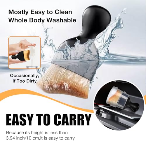 Microfiber Car Detailing Brush – Dual Use for Wet & Dry Cleaning, Soft Bristles Interior Duster for Dashboard, Air Vents, Leather Seats, and Home Use - view 4