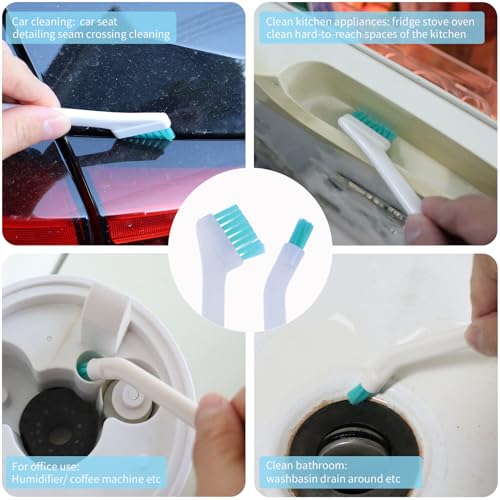 Small Cleaning Brush Set for Household, Car Vent Detailing Cleaning Stick, Humidifier Groove Bottle Gap Cleaning Tool, Crack Crevice Cleaner for Door Window Track Faucet Croner Hard Tight Spaces - view 6