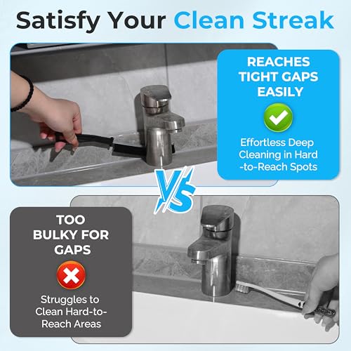 7Pcs Crevice Cleaning Brush, Gap Brush for Cleaning Hard Bristle Cleaning Tools for Baseboard Mesh Screen Sliding Door Track, Bathroom, Shower, Window, Household Use Scrub Brushes for Deep Cleaning - view 5