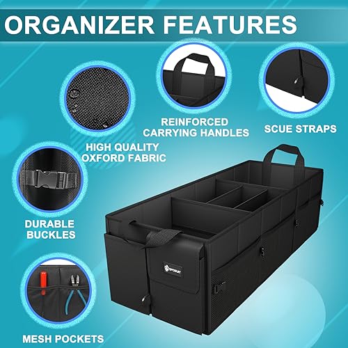Large Trunk Organizer - 98L Collapsible Car Storage Organizer - view 3