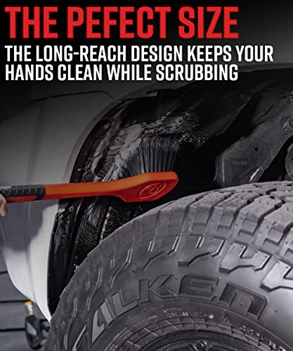 Fender Brush - Rubberized, Professional Long Handle Car Wash Brush - view 6