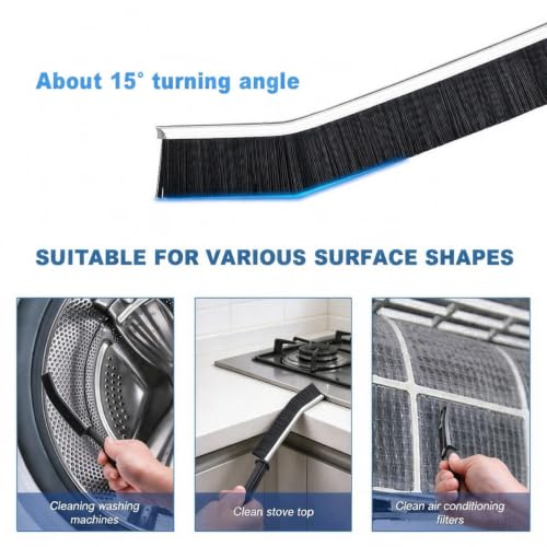 Cleaning Brush,Hard Bristle Crevice Cleaning Brush UK 3 Pcs Bathroom Crevice Gaps Brush Groove Crevice Cleaning Tool for Narrow Corners in Home Kitchen Bathroom and Window - view 5
