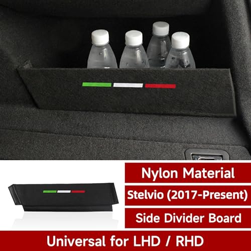 Car Rear Trunk Organizer Side Divider Board Sticker fits for Alfa Romeo Stelvio 2017 2018 2019 2020 2021 2022 2023 2024 2025 2026 Interior Accessories - for Stelvio ONLY - view 2