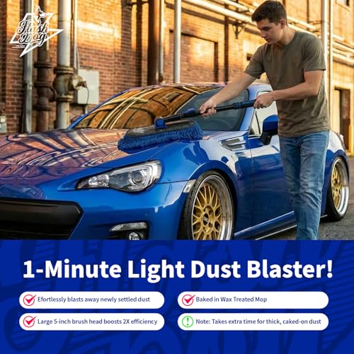 Car Duster Exterior - Wax Treated Cotton & Extendable Handle - view 2