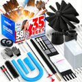 35FT Dryer Vent Cleaner Kit 58Pcs - Lint Remover Brush Vacuum Tools