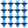 100pcs Fender Flare Clips with Washers Blue Plastic