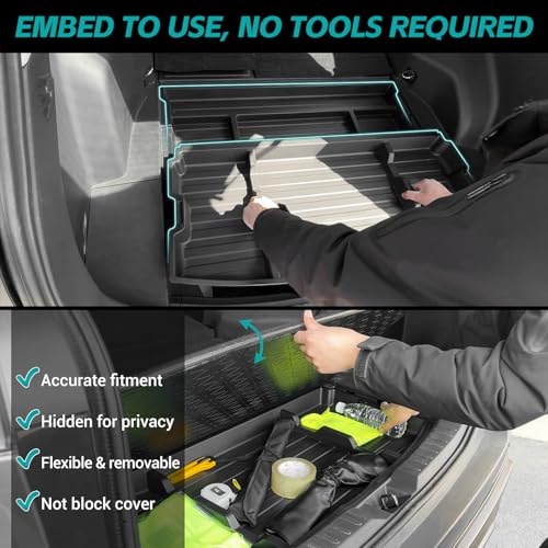 Trunk Organizer for 2019-2025 Toyota RAV4 LE XLE XSE TRD Hybrid Accessories - view 4