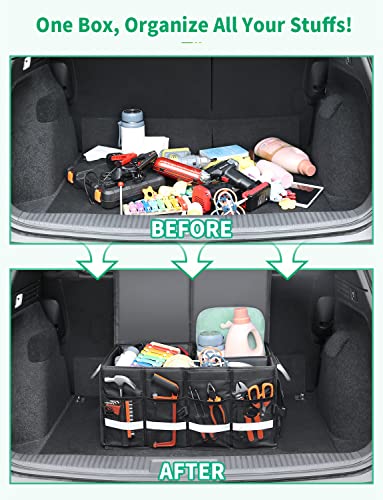 Trunk Organizer with Sturdy Hard Lid, Large, Black - view 2