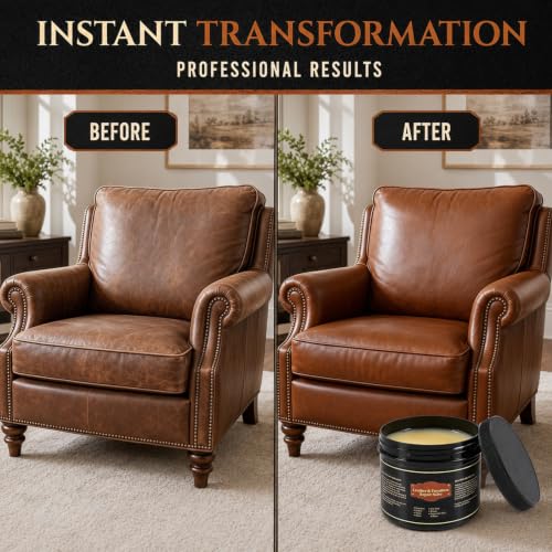 Leather Conditioner and Cleaner Balm for Couches, Car Seats, Boots and Bags - view 2