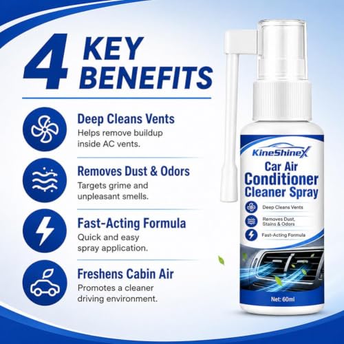 Car Air Conditioning Outlet Cleaner, A/C Vent and Duct Cleaner, Gentle Foam Formula Foaming Spray for Cars, Car Air Freshener Cleaning Supplies for Summer Outdoor, Camping Travel - view 4