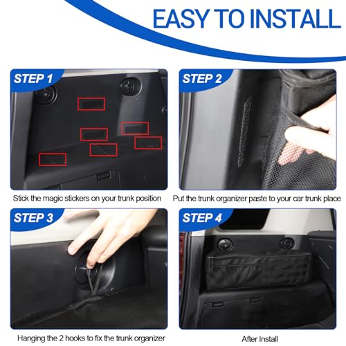 Car Trunk Organizer Compatible with Toyota FJ Cruiser 2007-2021, Black - view 5