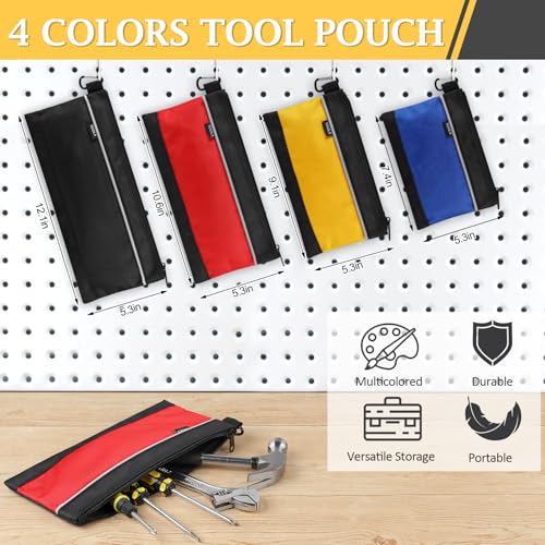 4 Pack Tool Pouch, Small Tool Bag with Zipper, 1680D Oxford Tool Pouches - view 2