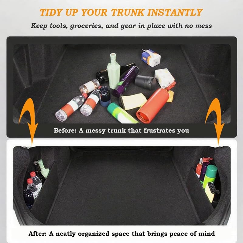 2 Pcs Trunk Side Organizer for Toyota Crown XVI Signia 2025 2024, Cargo Storage Divider Rear Boot Partition Board Felt Pocket Space Saver Interior Accessories - view 4