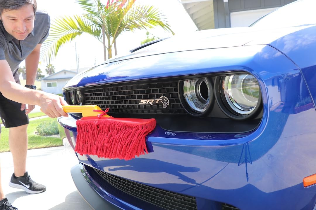 62442 Standard Car Duster with Wooden Handle,Red - view 7